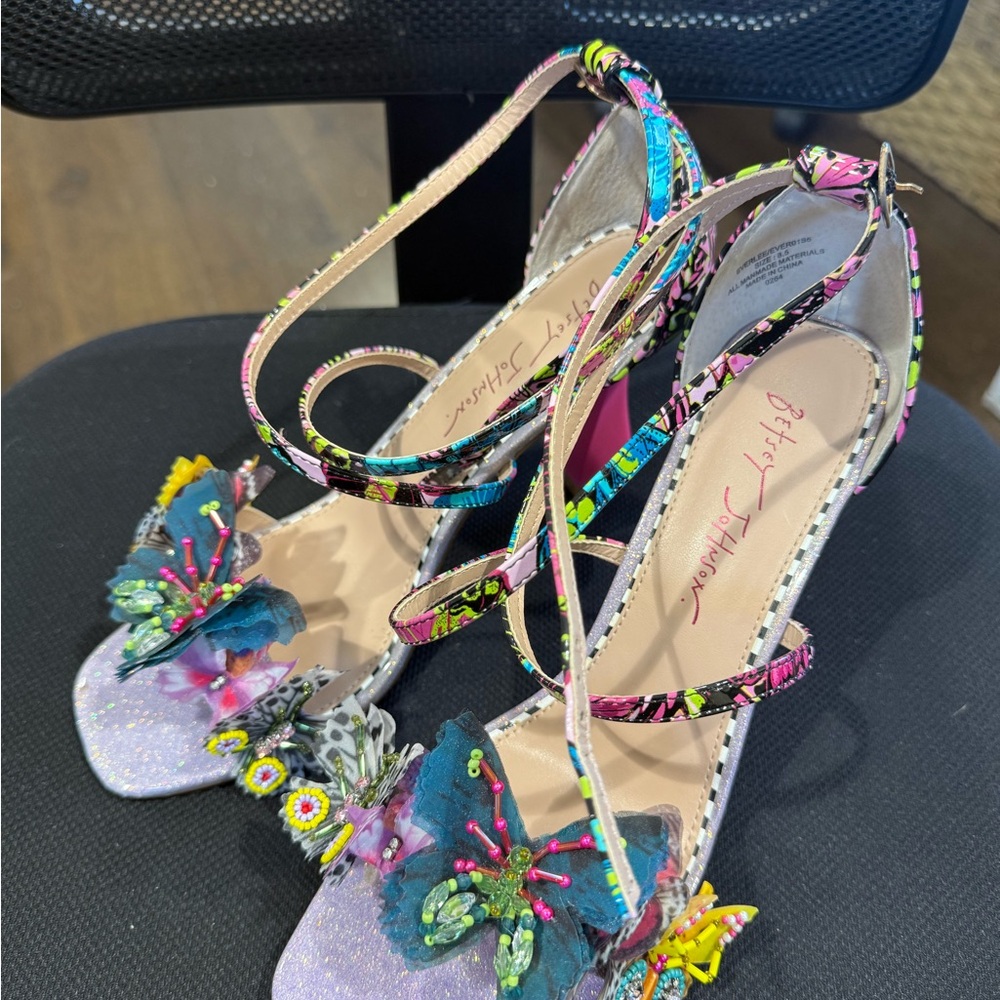 Betsey Johnson Multicolor Butterfly Heels